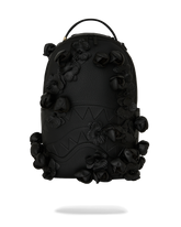 NYBG BLACK LEATHER FLOWERS BACKPACK