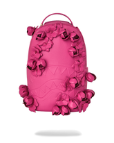 NYBG PINK LEATHER FLOWERS BACKPACK