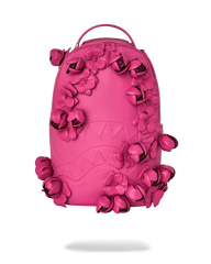 NYBG PINK LEATHER FLOWERS BACKPACK