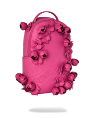 NYBG PINK LEATHER FLOWERS BACKPACK